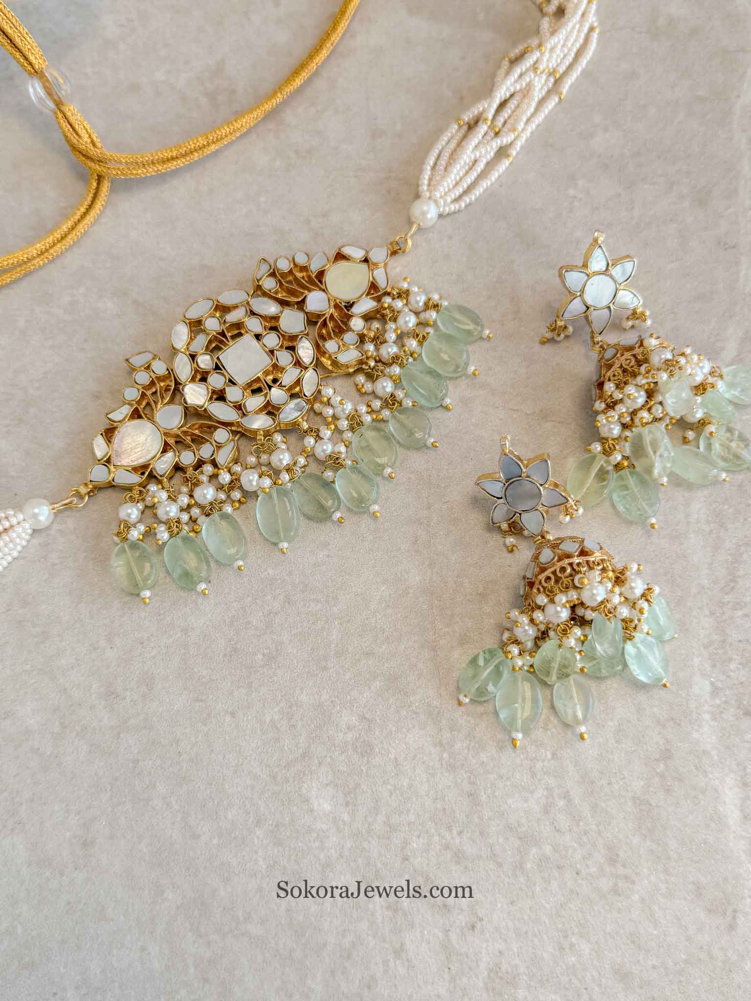 Gold plated Mother of Pearl Choker set