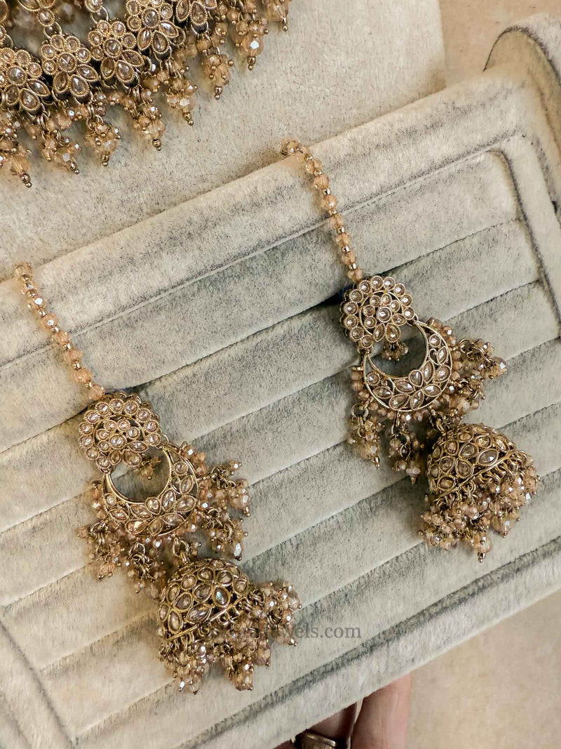 Golden Bridal Necklace Set