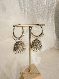 Marushka Antique Gold Jhumka Hoops