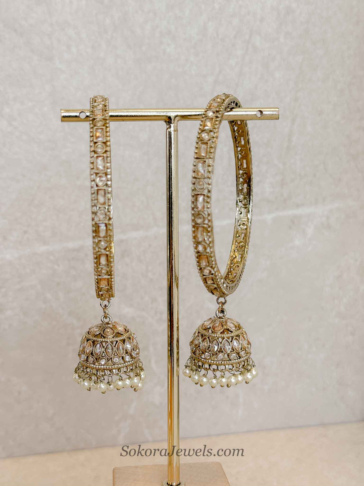 Champagne Jhumka Bridal Bangles