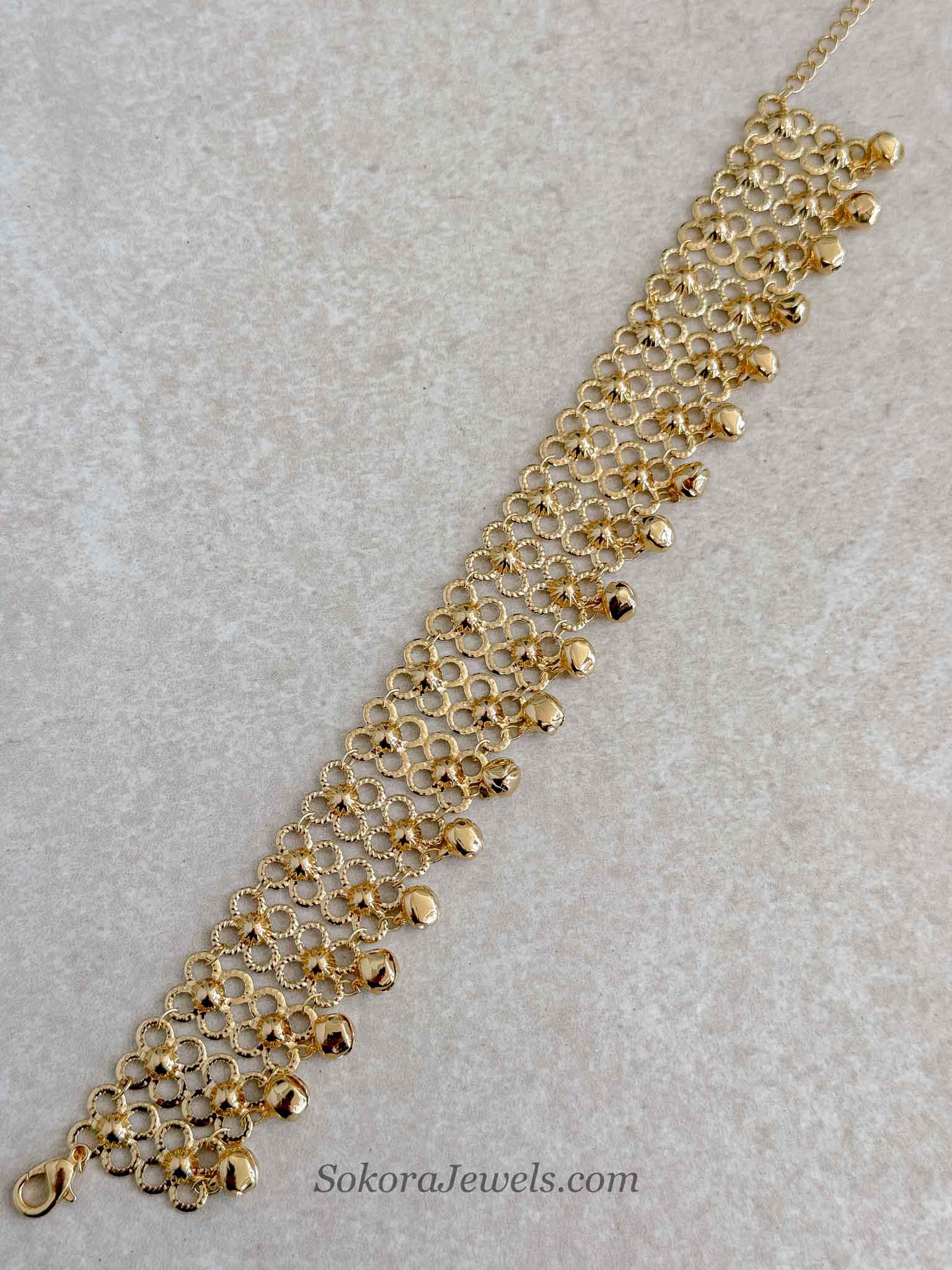 Gold Tone Ghungroo Anklet – Bridal Payal (Sold Individually)
