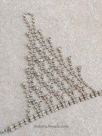 Crystal Hand Harness Bracelet – Silver Tone