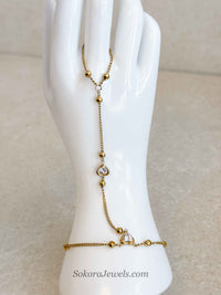 Heart Crystal Charm Hand Harness