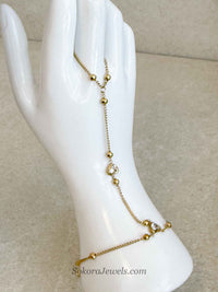 Heart Crystal Charm Hand Harness