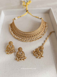 Matt Gold Plated Bridal Set