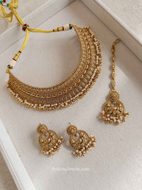 Matt Gold Plated Bridal Set