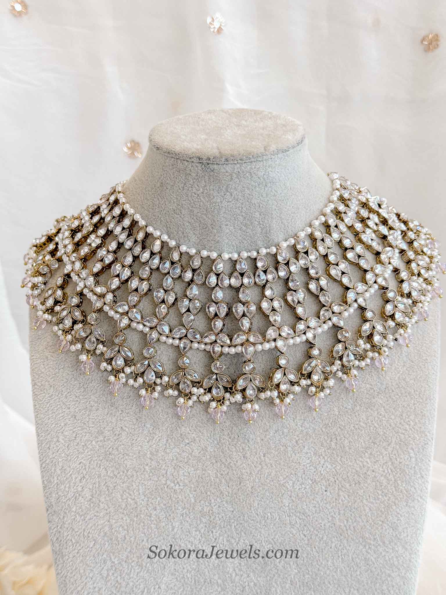 Sabina Necklace Set - Light Pink