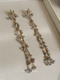 Kashmiri style Long Shoulder Duster Earrings