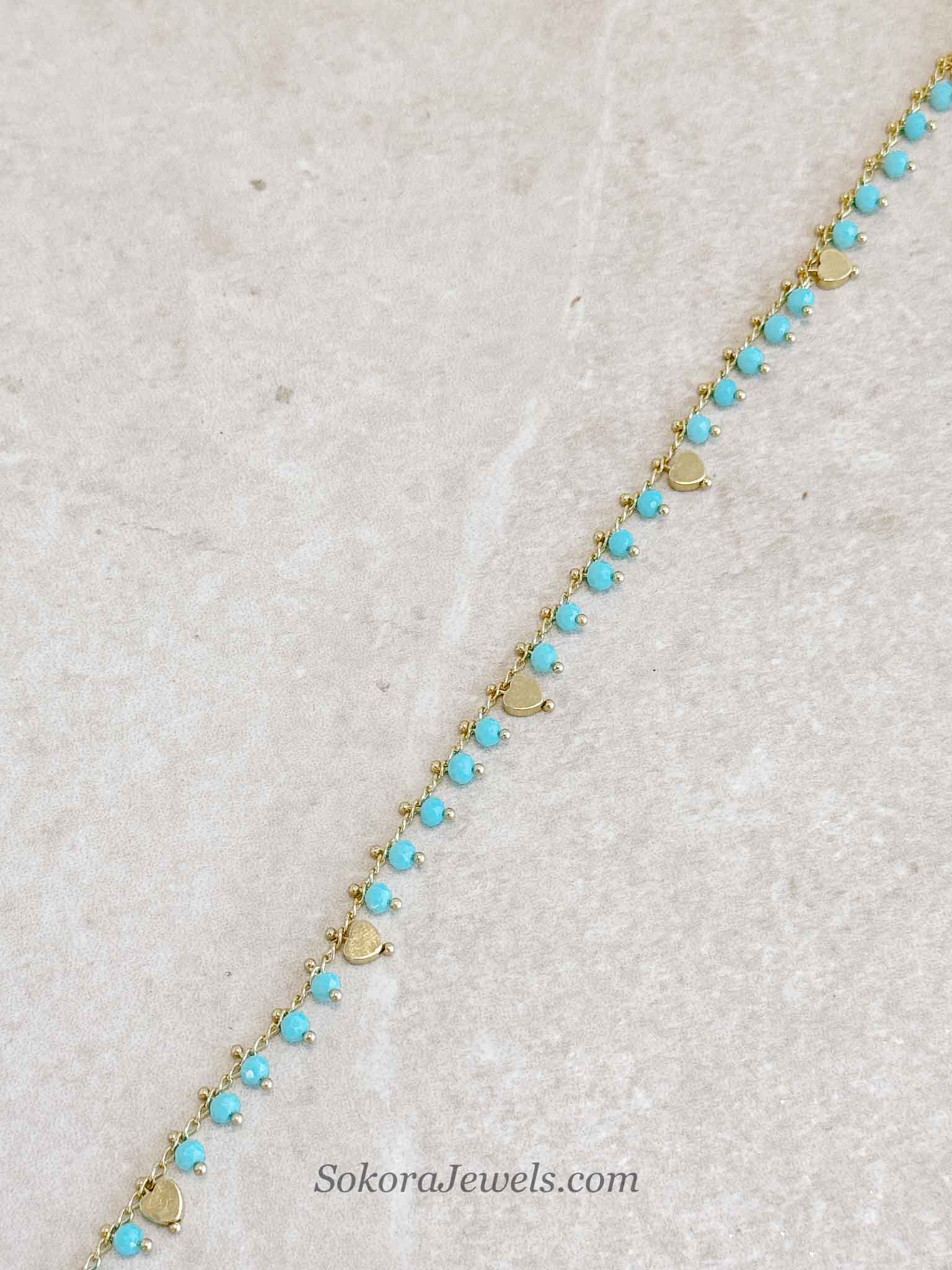 Sweetheart Anklet - Blue