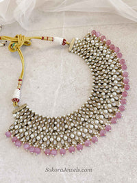 Antique Gold & Light Pink Necklace