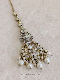 Large Pearl Drop Maang Tikka