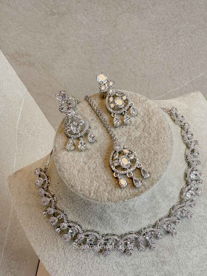 Tiara Style Diamante Set