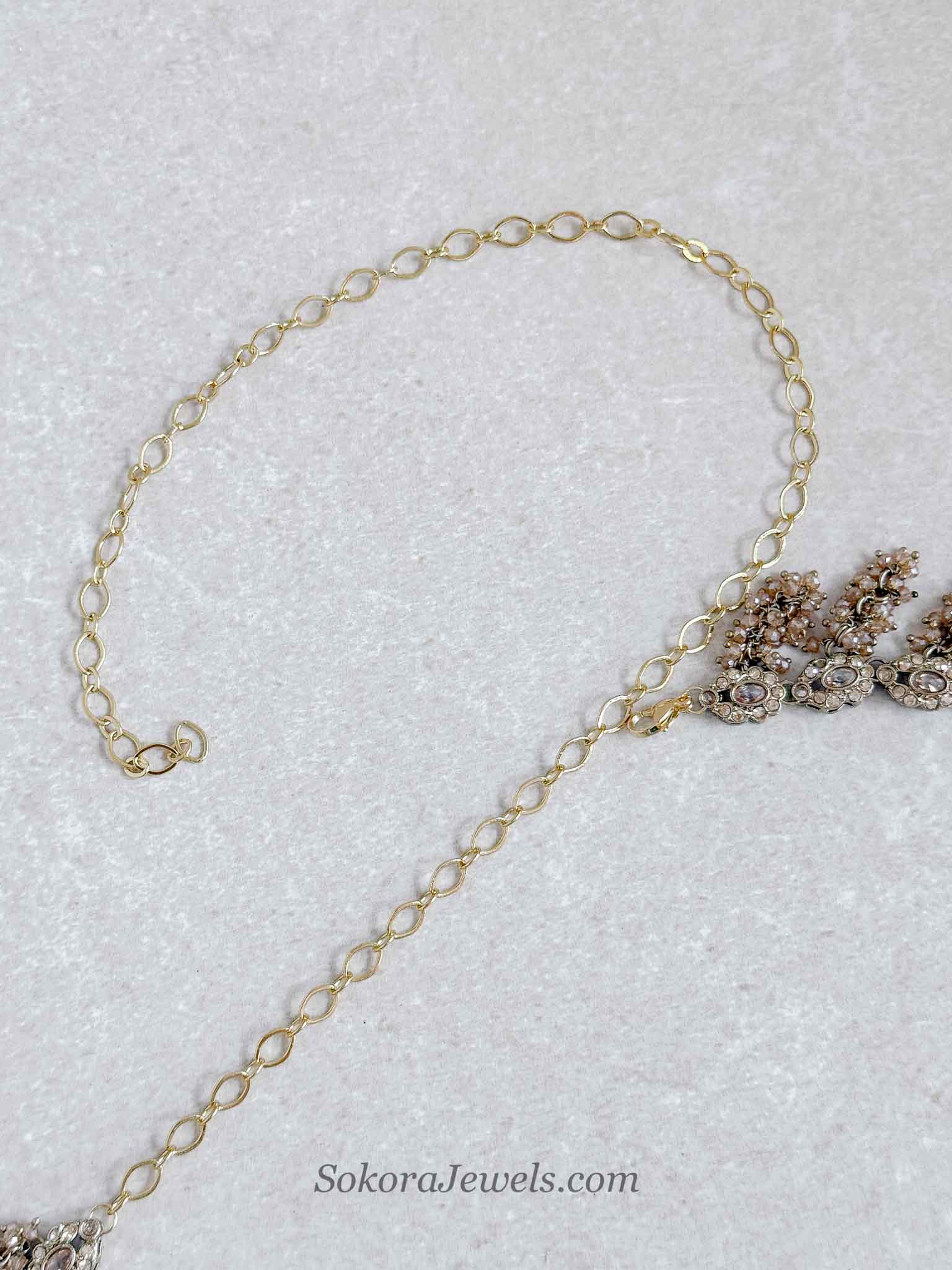 Golden Crystal Beaded Waist chain