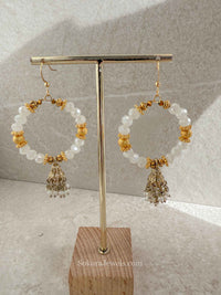 White Jhumka Hoops
