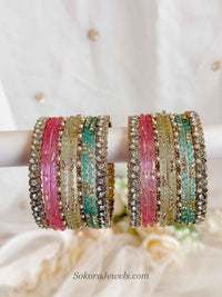 Pastel Glass Bangle set