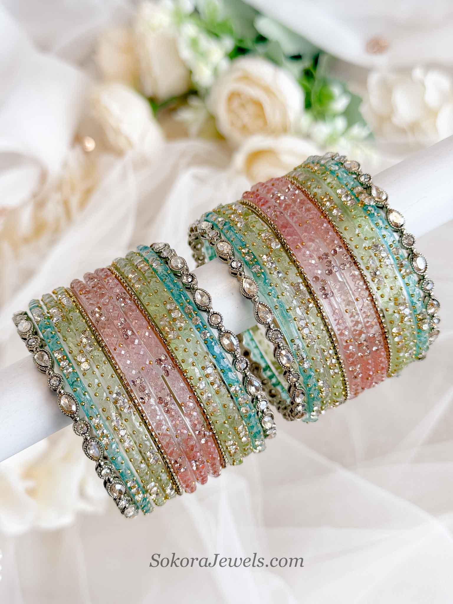 Pastel Glass Bangle set -2.4
