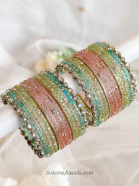 Pastel Glass Bangle set -2.4