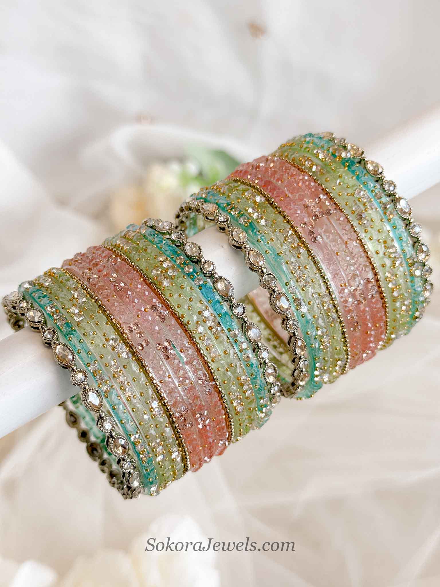 Pastel Glass Bangle set -2.4