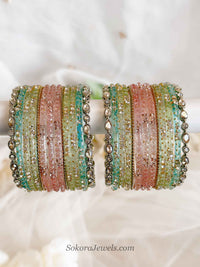 Pastel Glass Bangle set -2.4