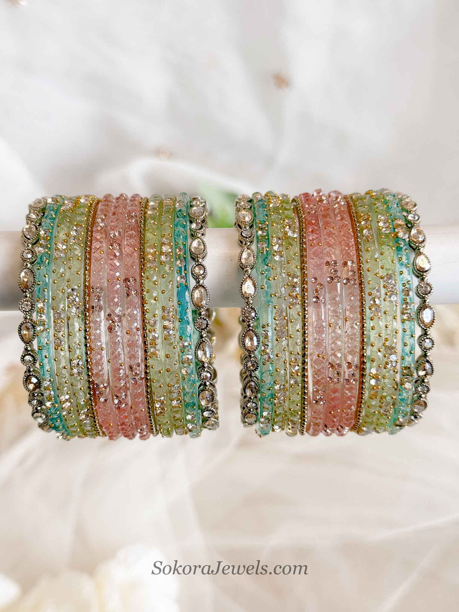 Pastel Glass Bangle set -2.4