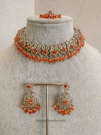 Mumtaz Golden Necklace Set