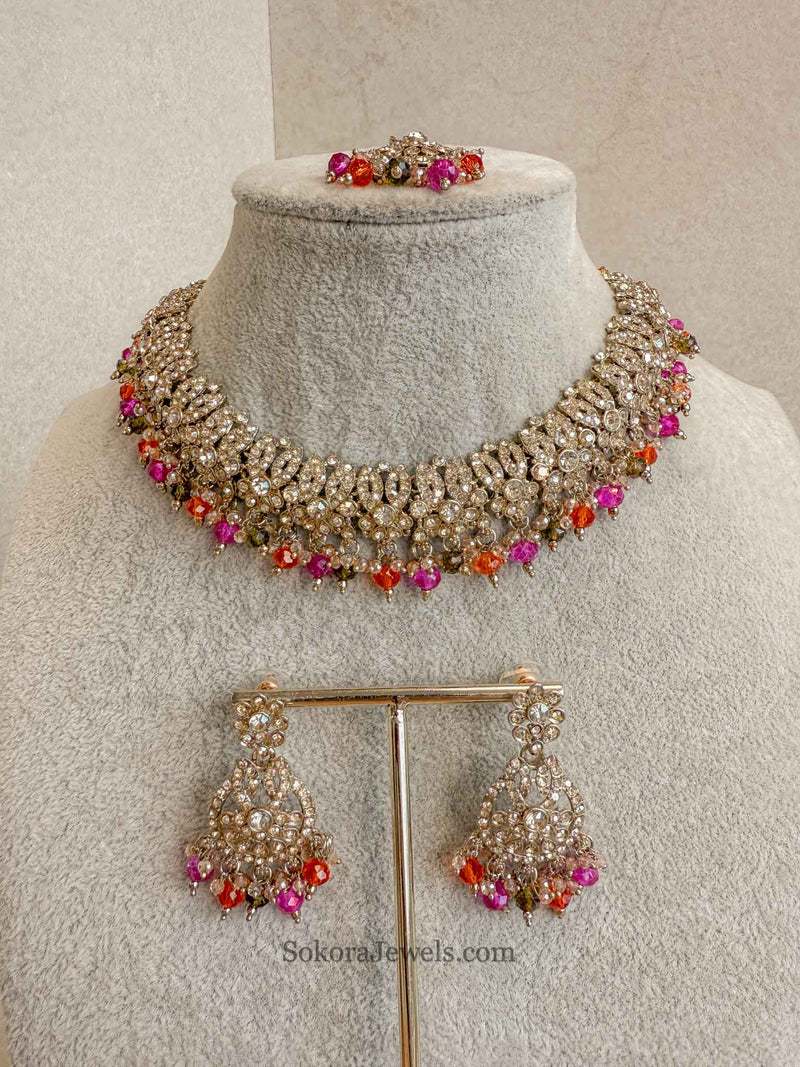 Mumtaz Golden Necklace Set