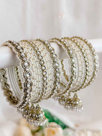 Small Cream Bridal Bangles Set