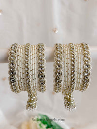 Small Cream Bridal Bangles Set