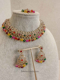 Mumtaz Golden Necklace Set
