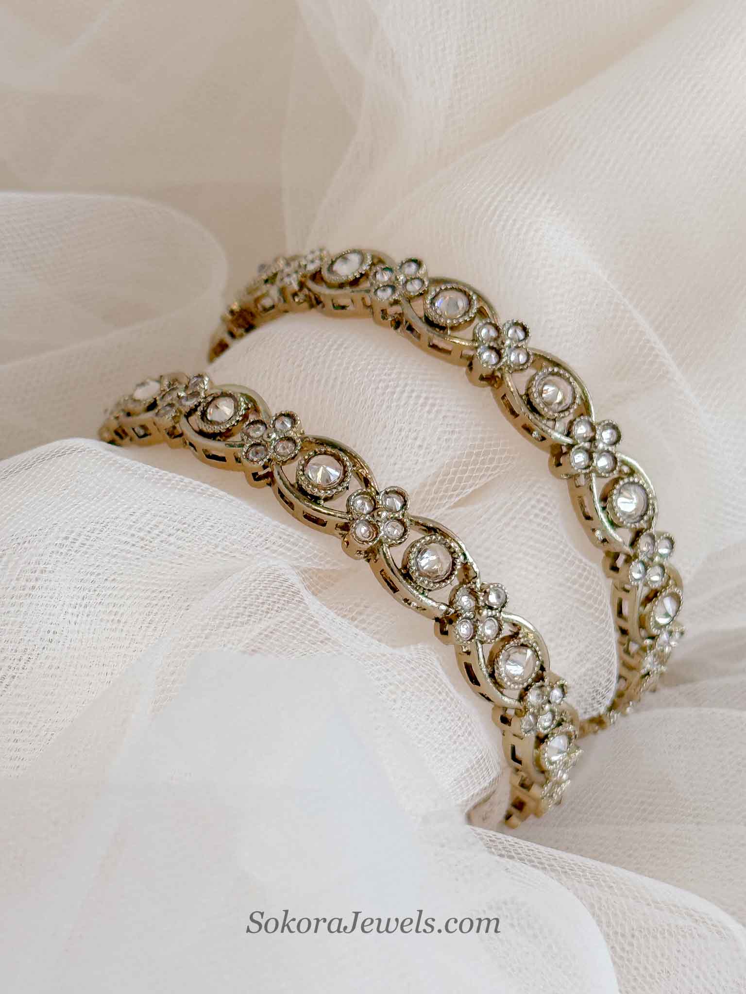 Antique Gold Bridal Kada Bangles