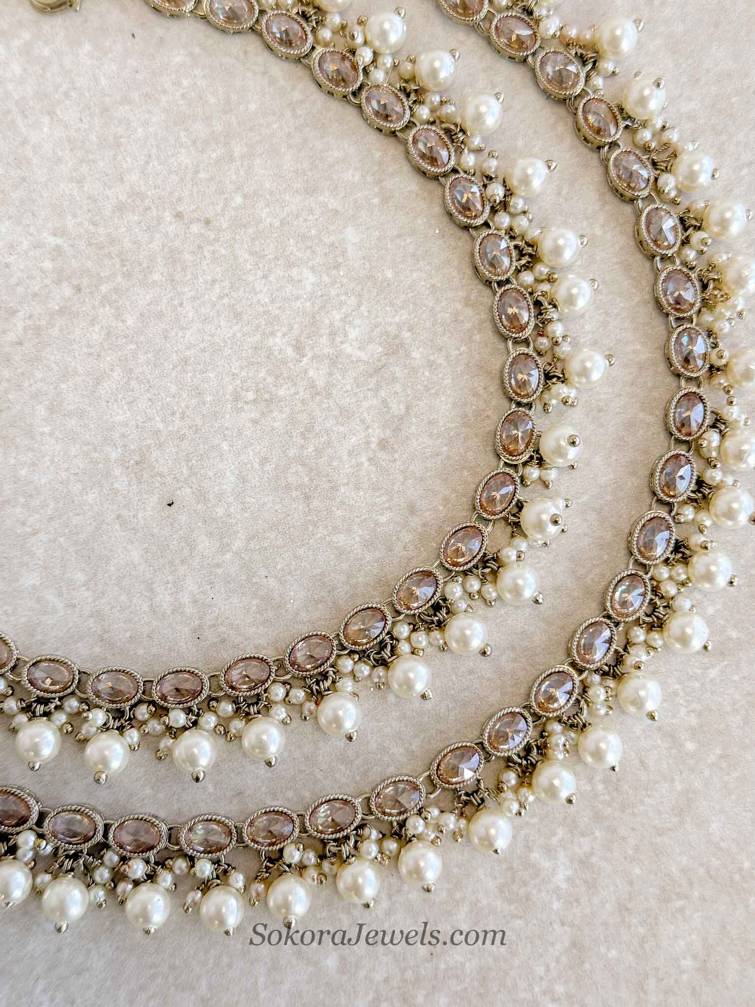 Extra Long Length Pearl Bridal Payal
