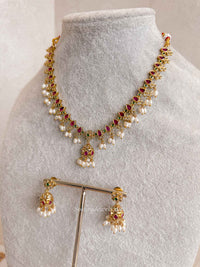 South Indian Jhumka Charm Necklace set