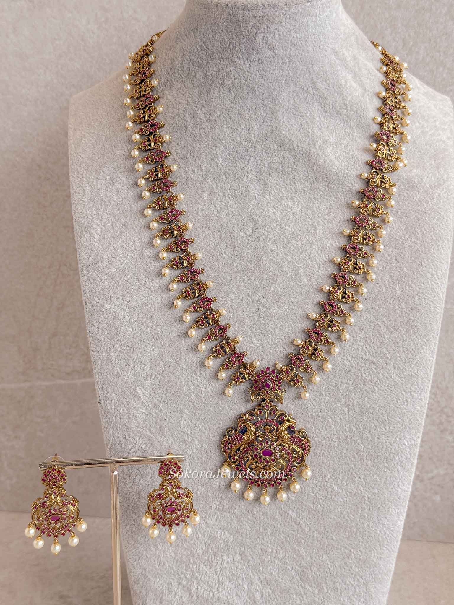 Traditional Mala Set with Ruby Stones