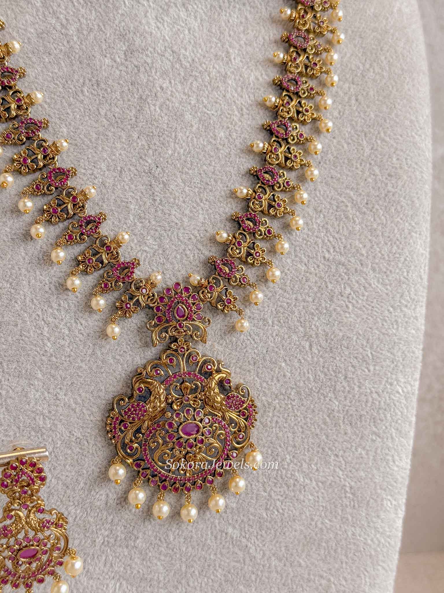 Traditional Mala Set with Ruby Stones