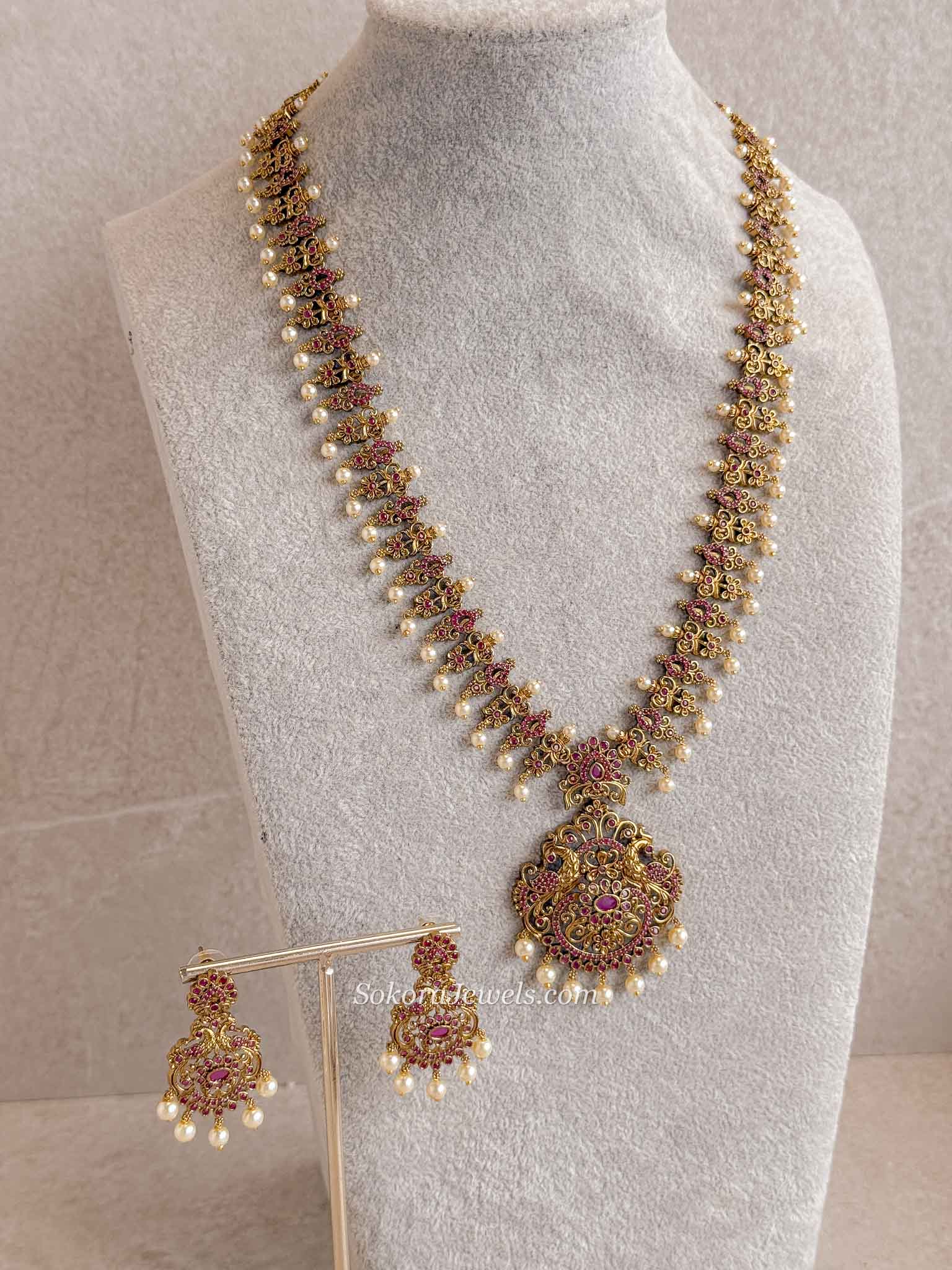 Traditional Mala Set with Ruby Stones