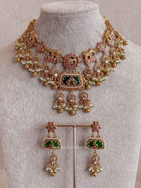 Kashmiri Kundan Elephant Necklace Set