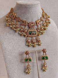 Kashmiri Kundan Elephant Necklace Set