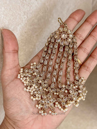 Aria Bridal Jhumar - Golden with Pearl