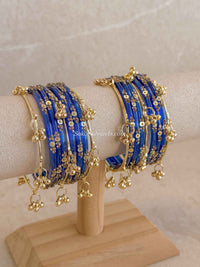 Viral Kashmiri Glass Bangle Set with Ghungroo