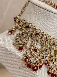 Bridal Necklace Set - Maroon