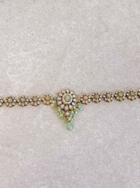 Kundan Headband - Mint