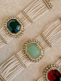 Pearl and Kundan Gem Bracelet