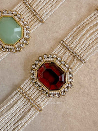 Pearl and Kundan Gem Bracelet