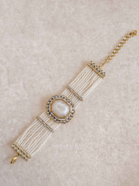 Pearl and Kundan Gem Bracelet
