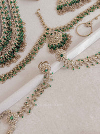 Antique Gold Full Bridal set - Green