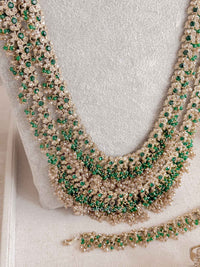 Antique Gold Full Bridal set - Green