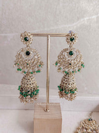 Antique Gold Full Bridal set - Green