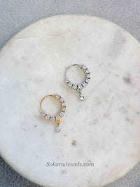 Small Crystal Nose Rings - Pierced
