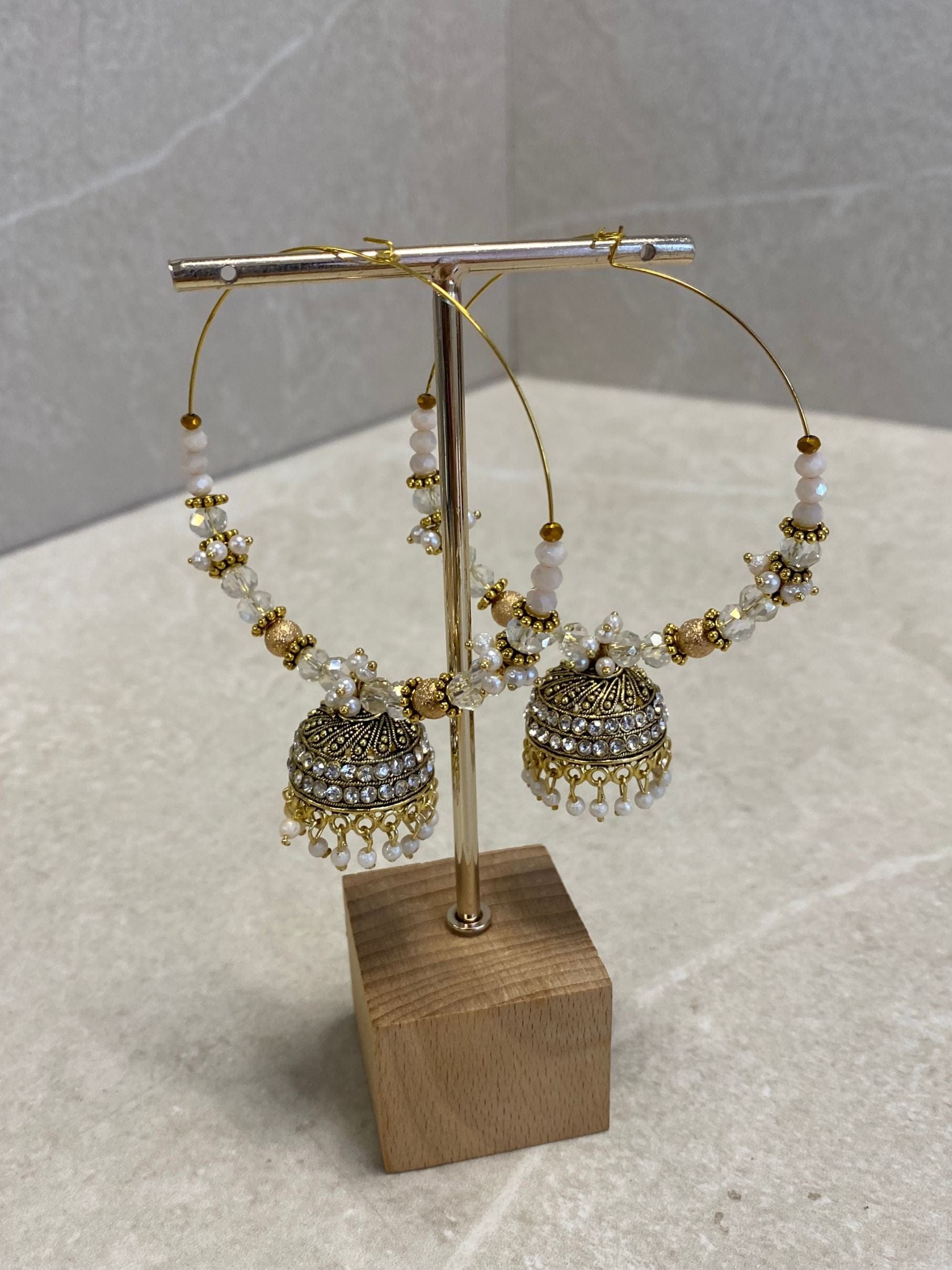 SLIGHTLY IMPERFECT: Moon Shimmer Hoop Earrings