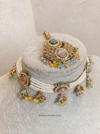 Multicolour Raveen Choker Set - 5 Options